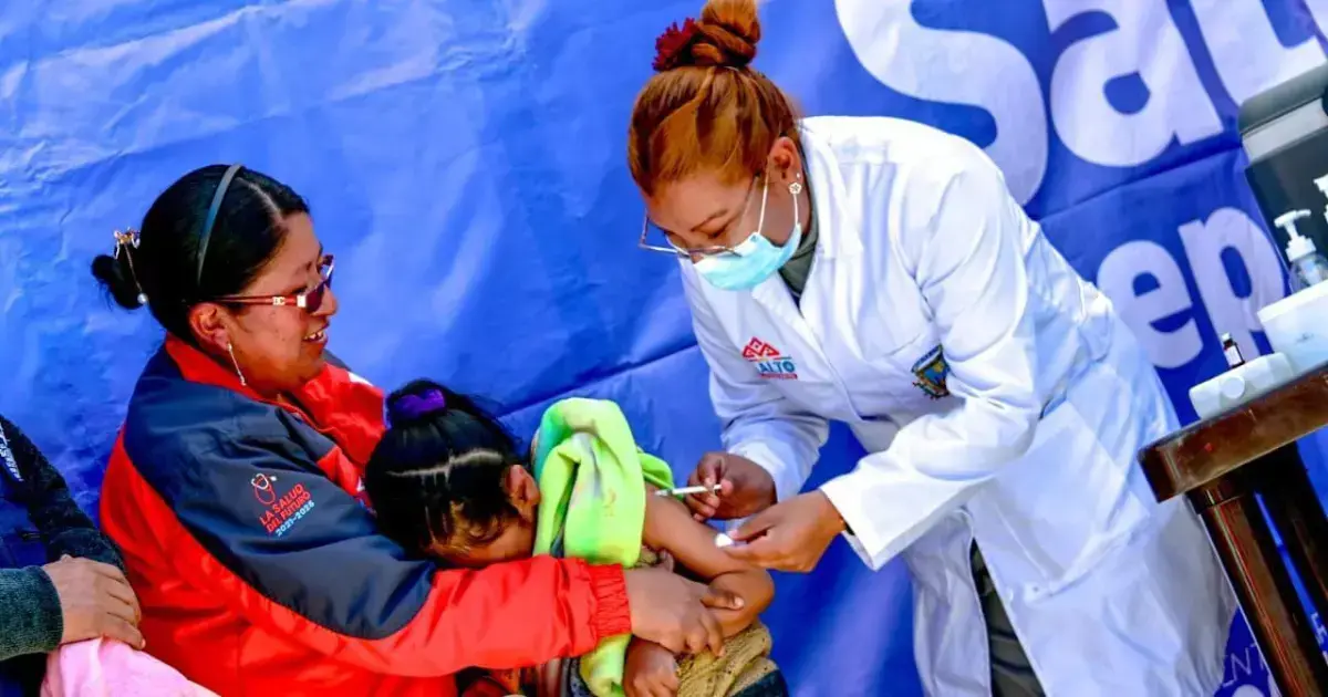 Niños sin vacunar contra el sarampión en La Paz