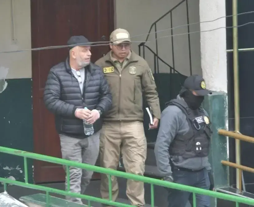 Arturo Murillo cuando estaba aprehendido en la Felcc de La Paz APG / EL DEBER