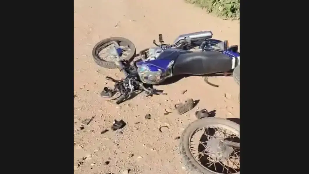 Motocicleta accidentada del técnico fallecido