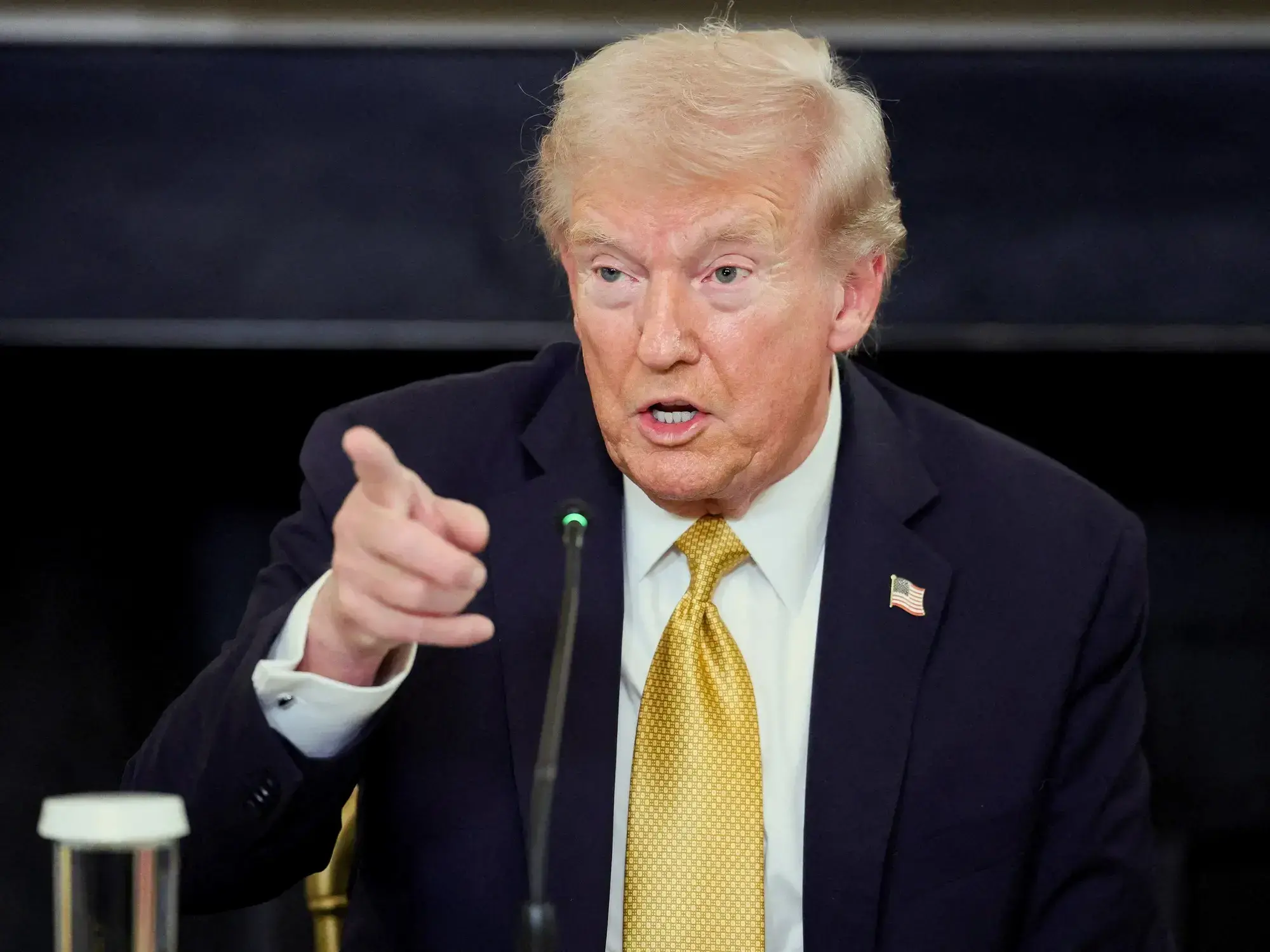 Donald Trump durante una rueda de prensa en la Casa Blanca.