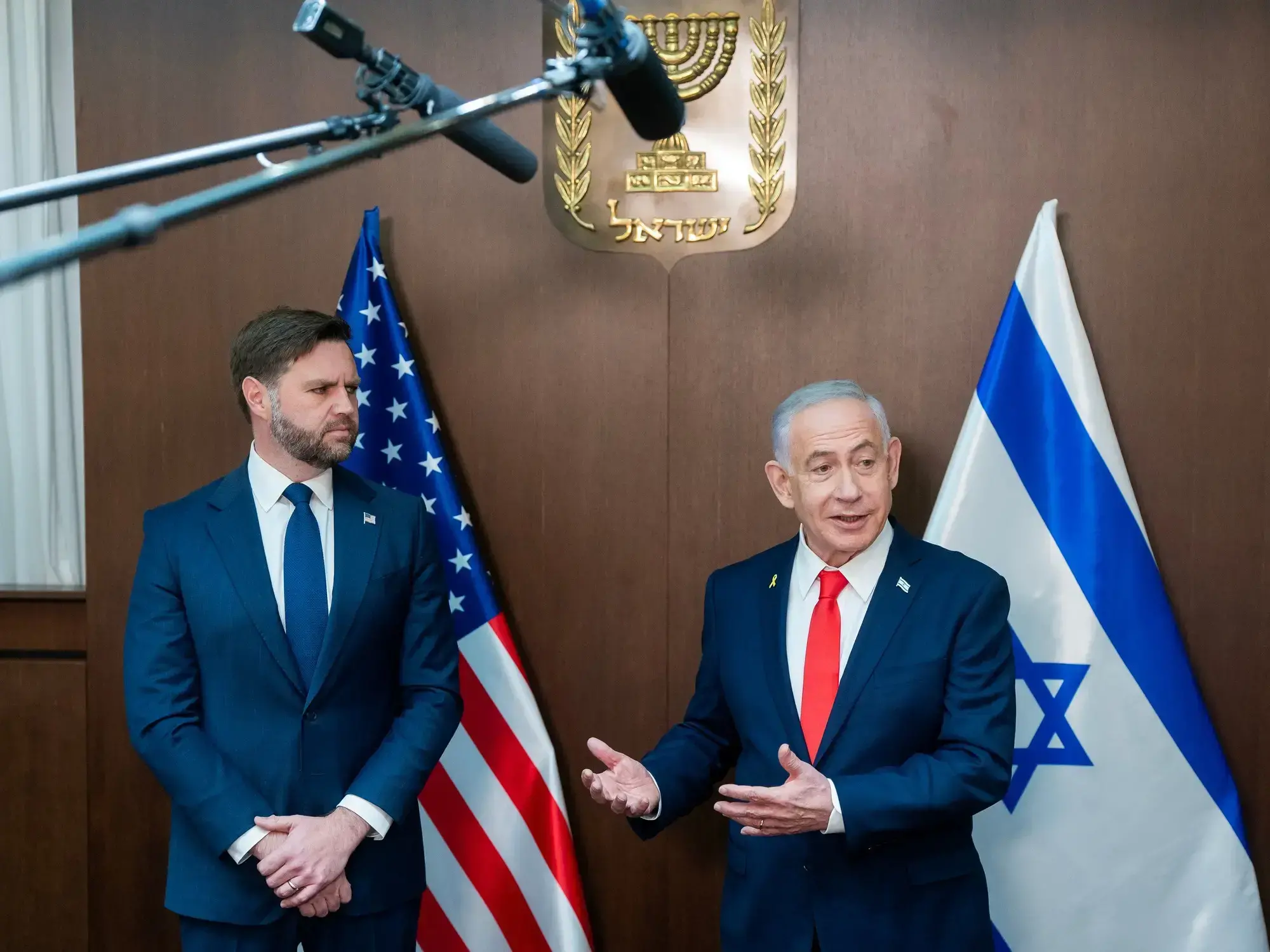 Benjamin Netanyahu y JD Vance se reúnen en Jerusalén