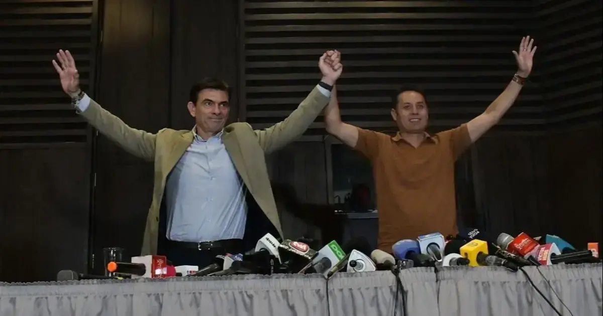 Rodrigo Paz y Edman Lara.