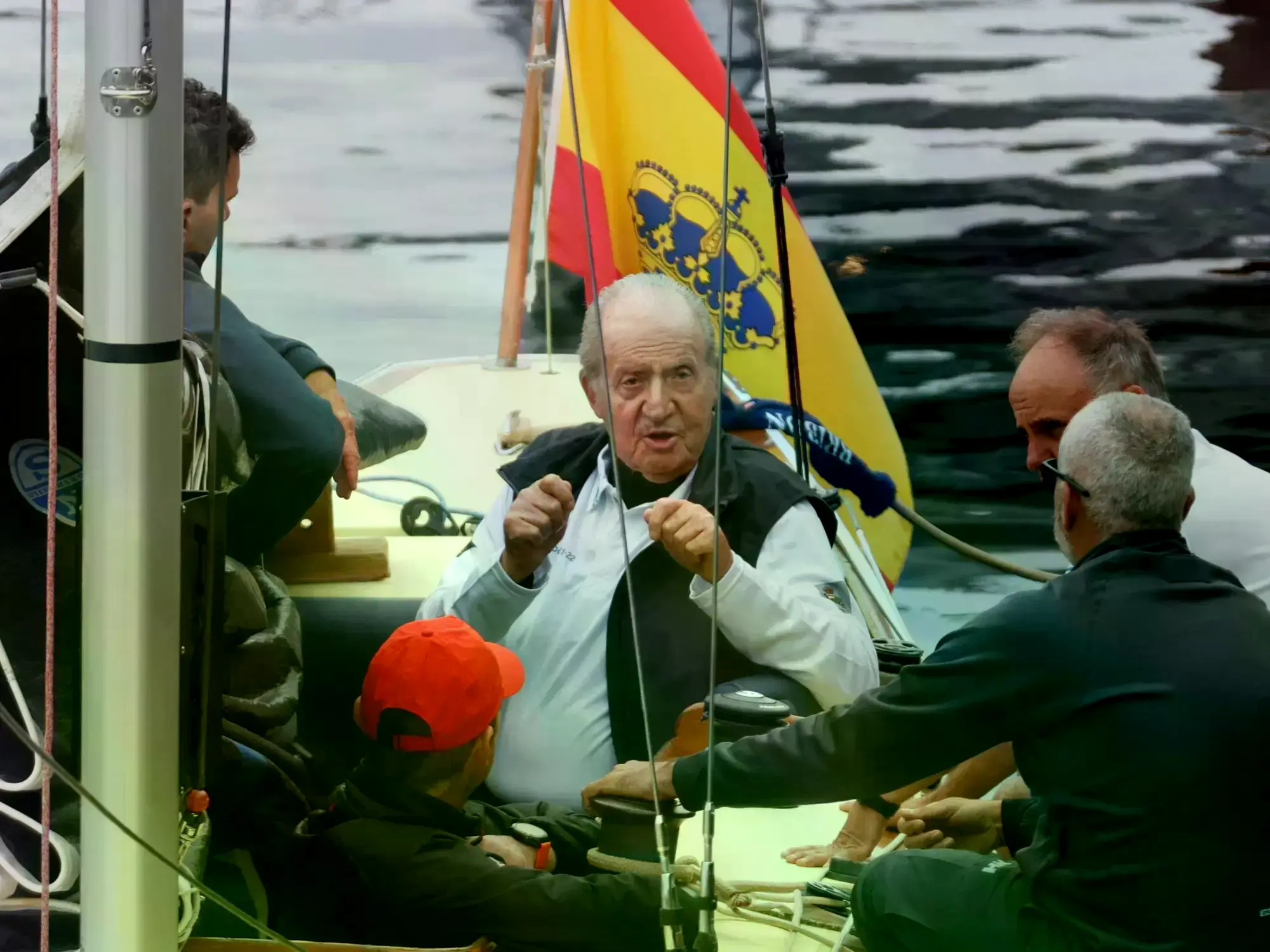 Juan Carlos I navegando en Pontevedra en 2023