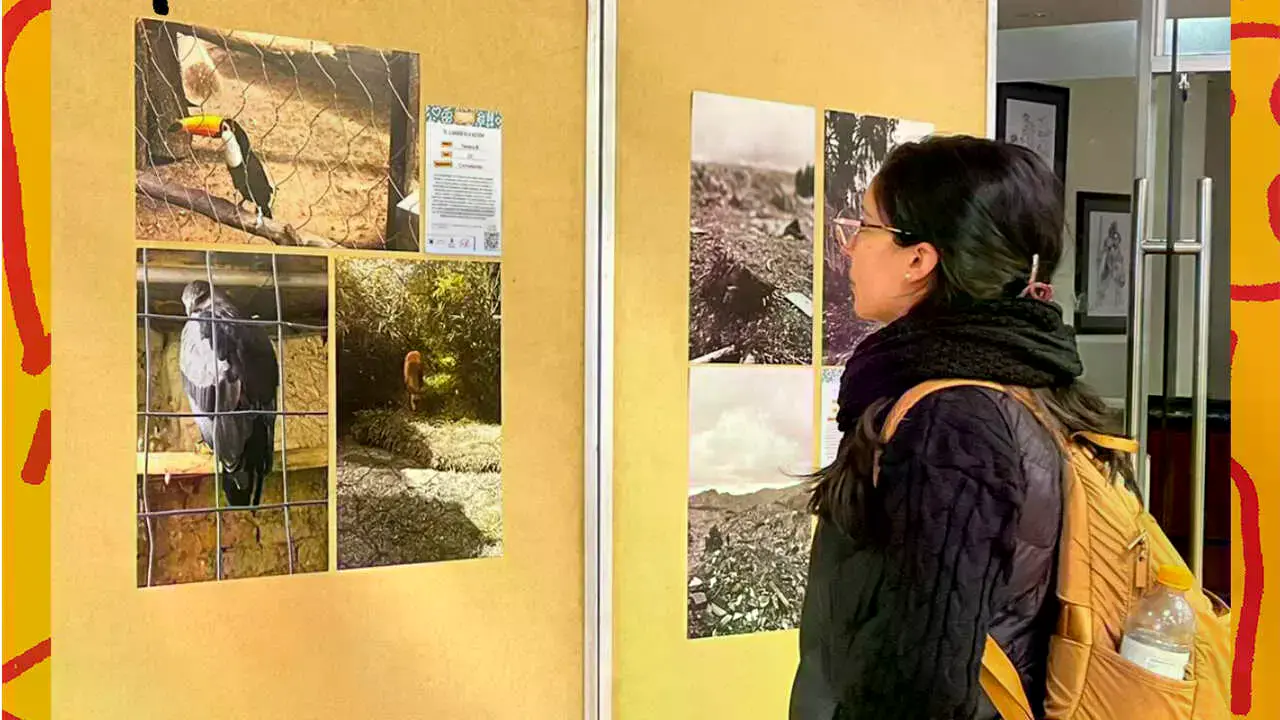 La exposición fotográfica "Capturando la Esperanza: Jóvenes en Acción Climática", en La Paz.