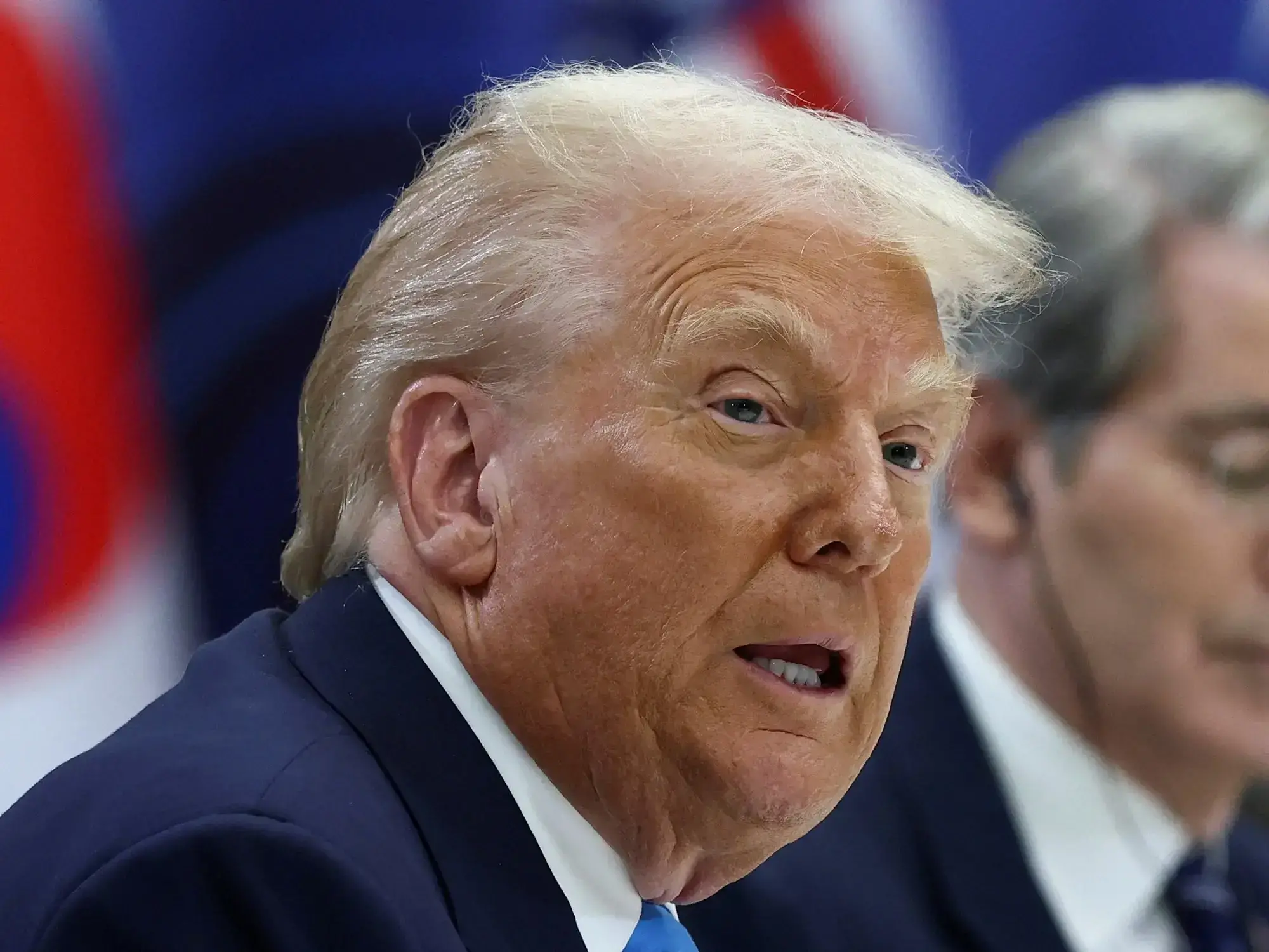 Donald Trump durante un acto público