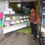 Vitrina sustraída de la pastelería