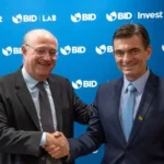 Rodrigo Paz junto al presidente del BID, Ilan Goldfajn