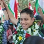 Edmand Lara y Rodrigo Paz durante su campaña rumbo a las elecciones.