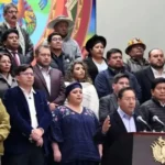 Luis Arce y sus ministros. Foto de archivo