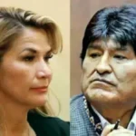 Jeanine Añez y Evo Morales
