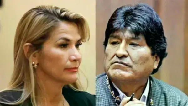 Jeanine Añez y Evo Morales