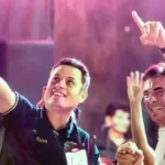 El presidente electo Rodrigo Paz y el vicepresidente electo Edmand Lara.