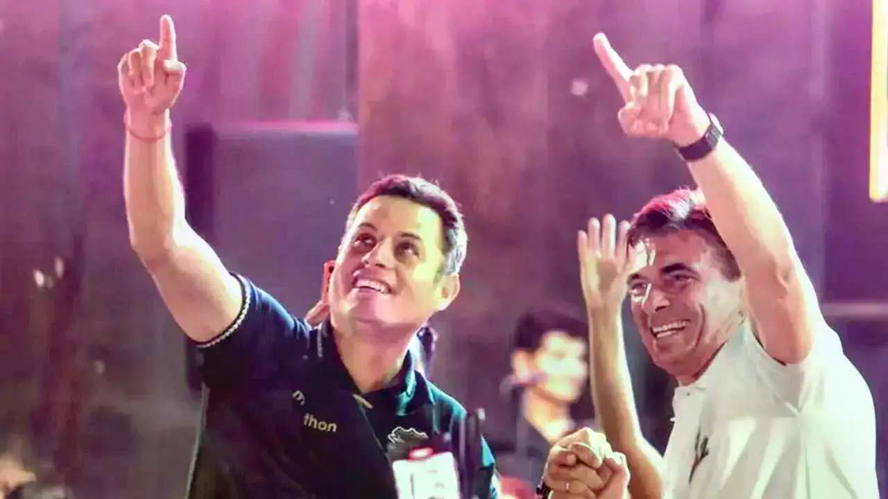 El presidente electo Rodrigo Paz y el vicepresidente electo Edmand Lara.