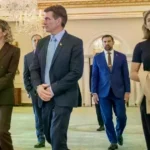 Rodrigo Paz durante su visita en EE.UU.