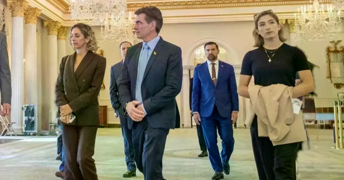 Rodrigo Paz durante su visita en EE.UU.