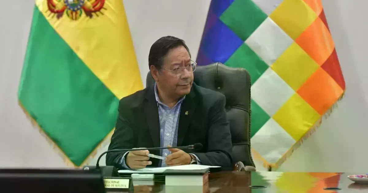 Luis Arce en el ultimo gabinete de ministros.