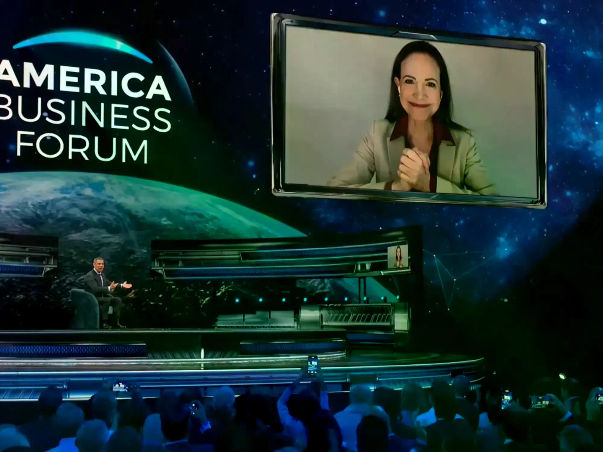 María Corina Machado, en el America Business Forum.