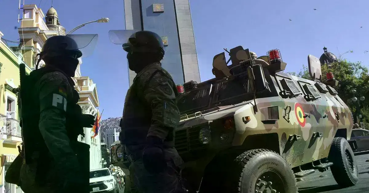 Militares tomaron la plaza Murillo el 26 de junio de 2024