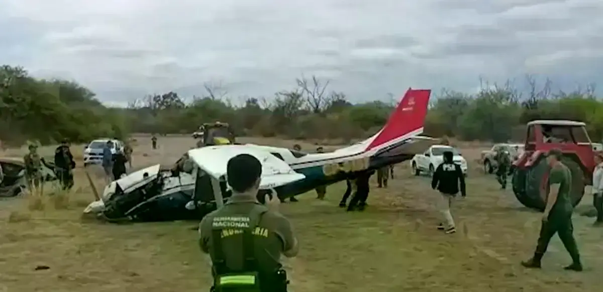 La avioneta que cayó en Argentina