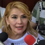 Jeanine Áñez recibe a los medios en La Paz
