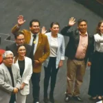 La flamante directiva, durante su primera aparición como tal en el hemiciclo legislativo.