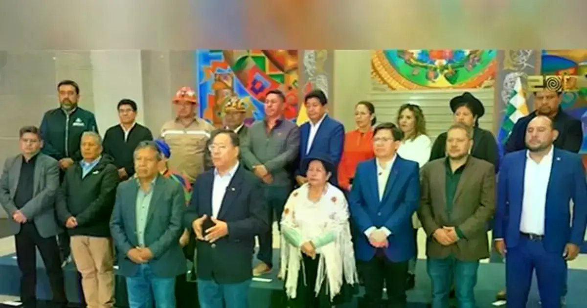 Luis Arce durante su último mensaje a la nación