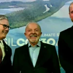 El príncipe William, Keir Starmer y Lula da Silva, en la cumbre del clima en Belém.