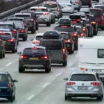 Neumático reventado en una autopista (Foto simbólica)