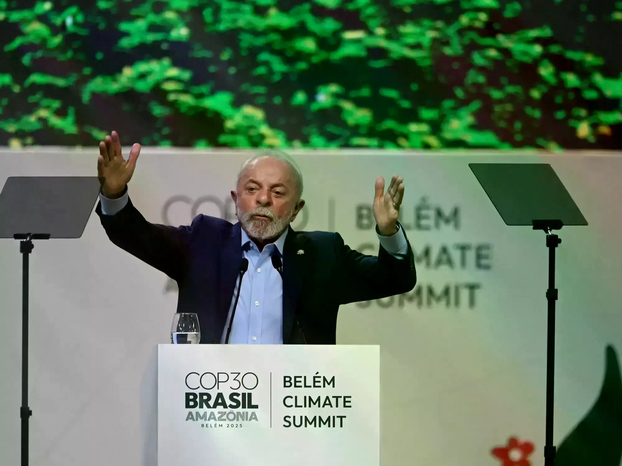 El presidente brasileño Luiz Inácio Lula da Silva, en la inauguración de la Cumbre de Líderes de la COP30.