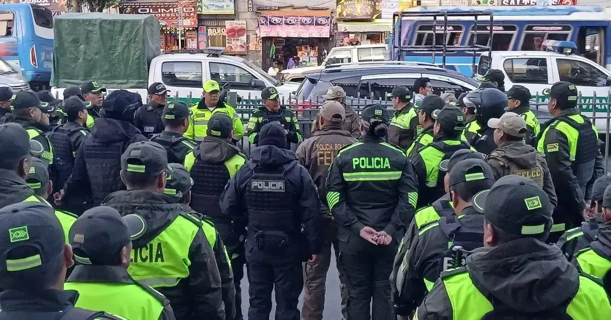 Operativo de la Policía en La Paz