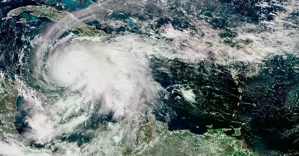 Imagen de un huracán desde el espacio