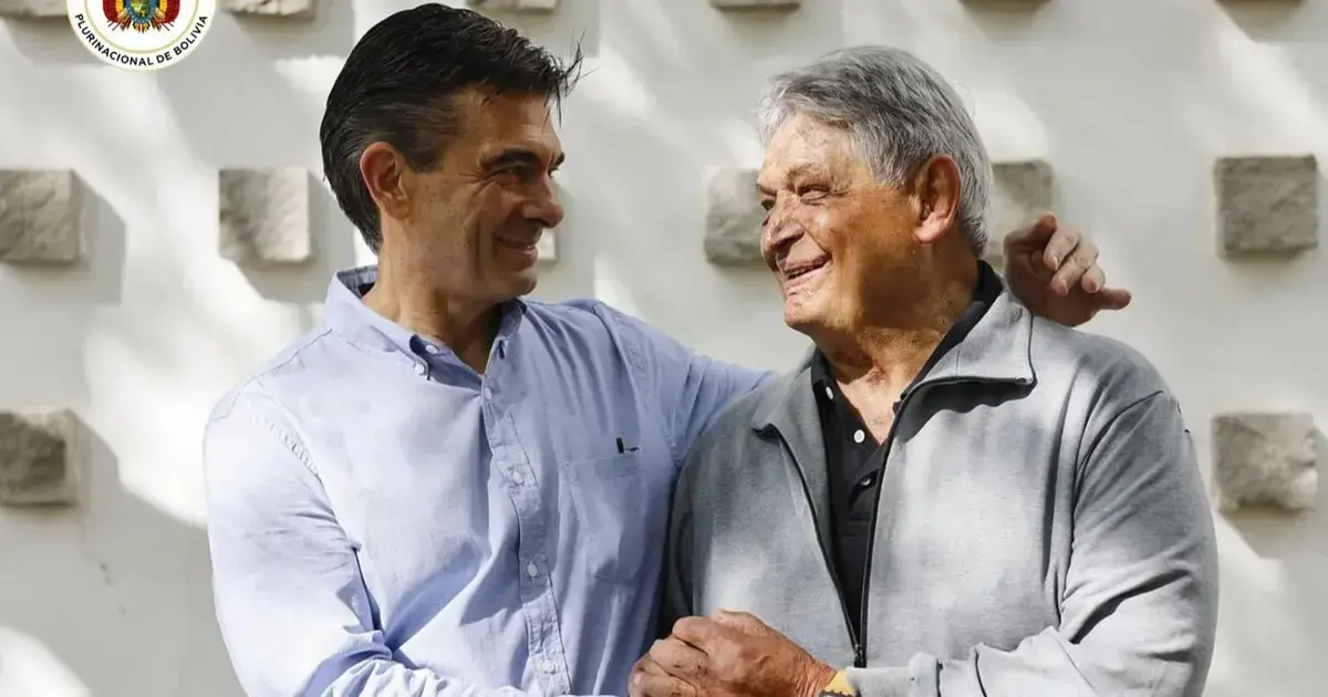 Rodrigo Paz Pereira y su padre Jaime Paz Zamora