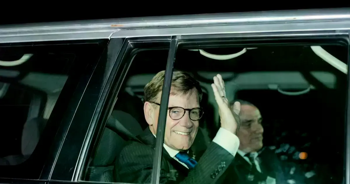 Johann David Wadephul se traslada a su hotel.