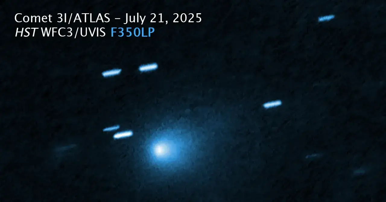 Imagen del cometa interestelar 3I/Atlas capturada por el telescopio Hubble
