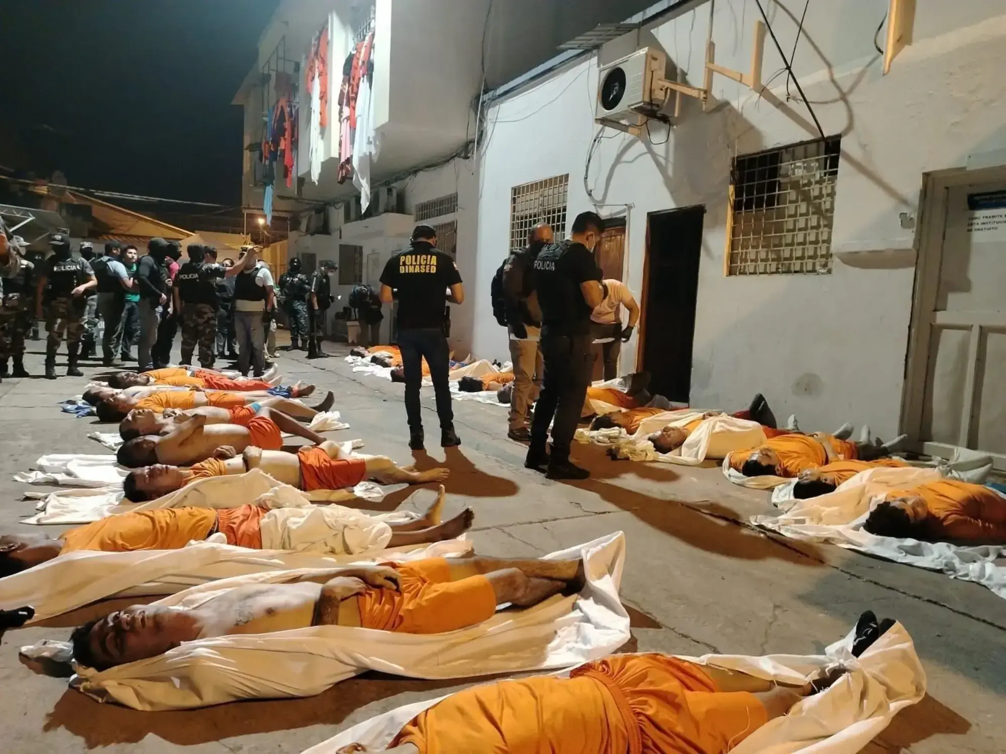 Cárcel de Machala después de los disturbios, en la ciudad de Machala.