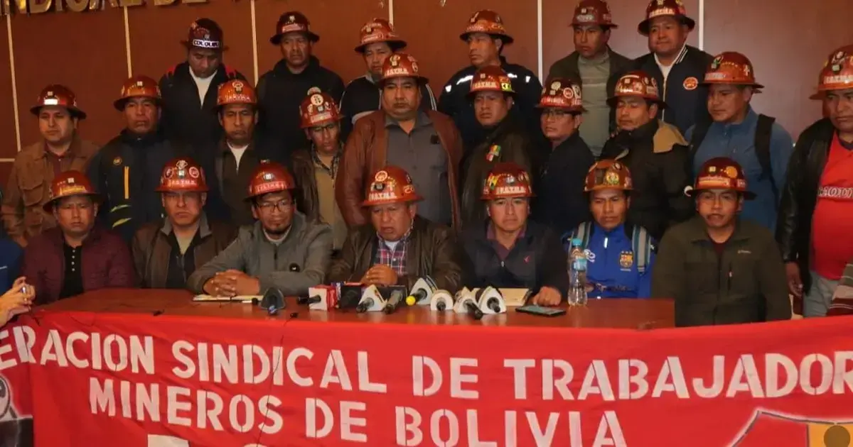 Mineros durante una protesta anterior.