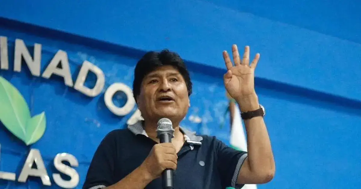 Evo Morales en un evento partidario.