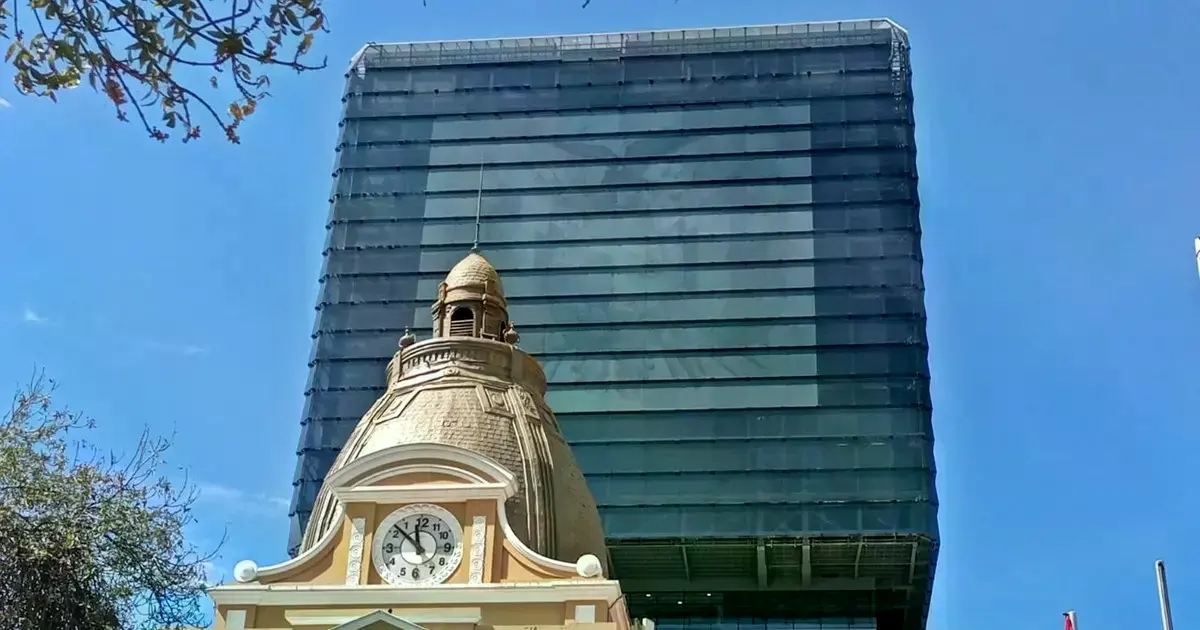 La fachada de la Asamblea Legislativa en La Paz