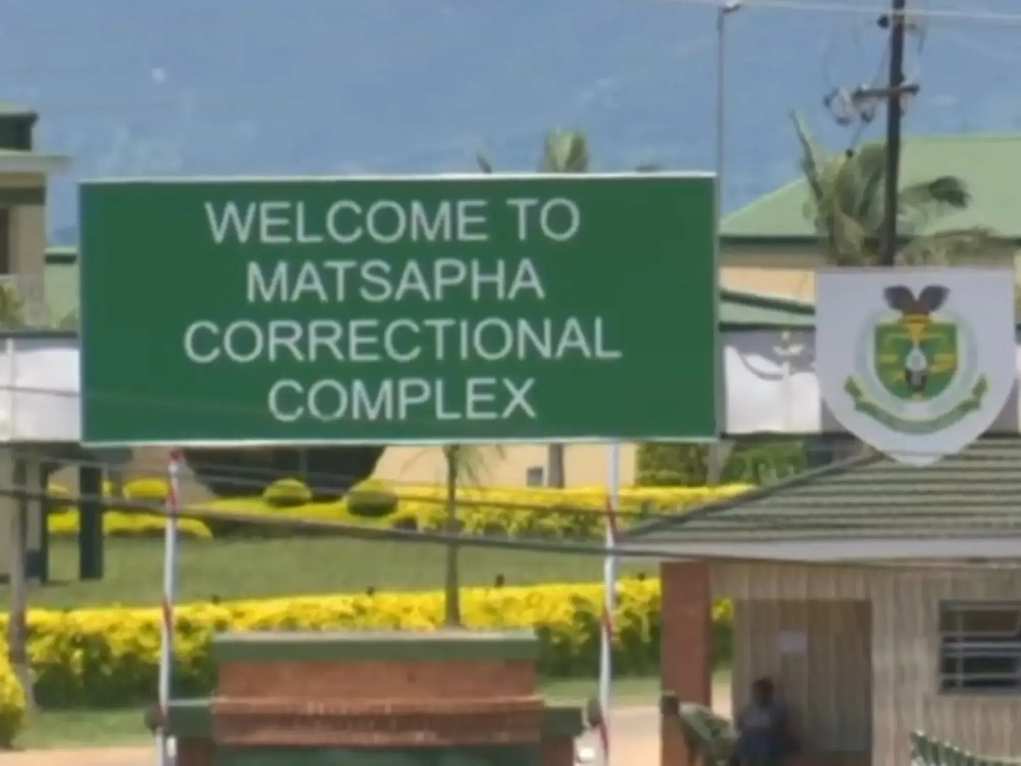 Ingreso al Centro Correccional de Matsapha, a las afueras de la capital, Mbabane