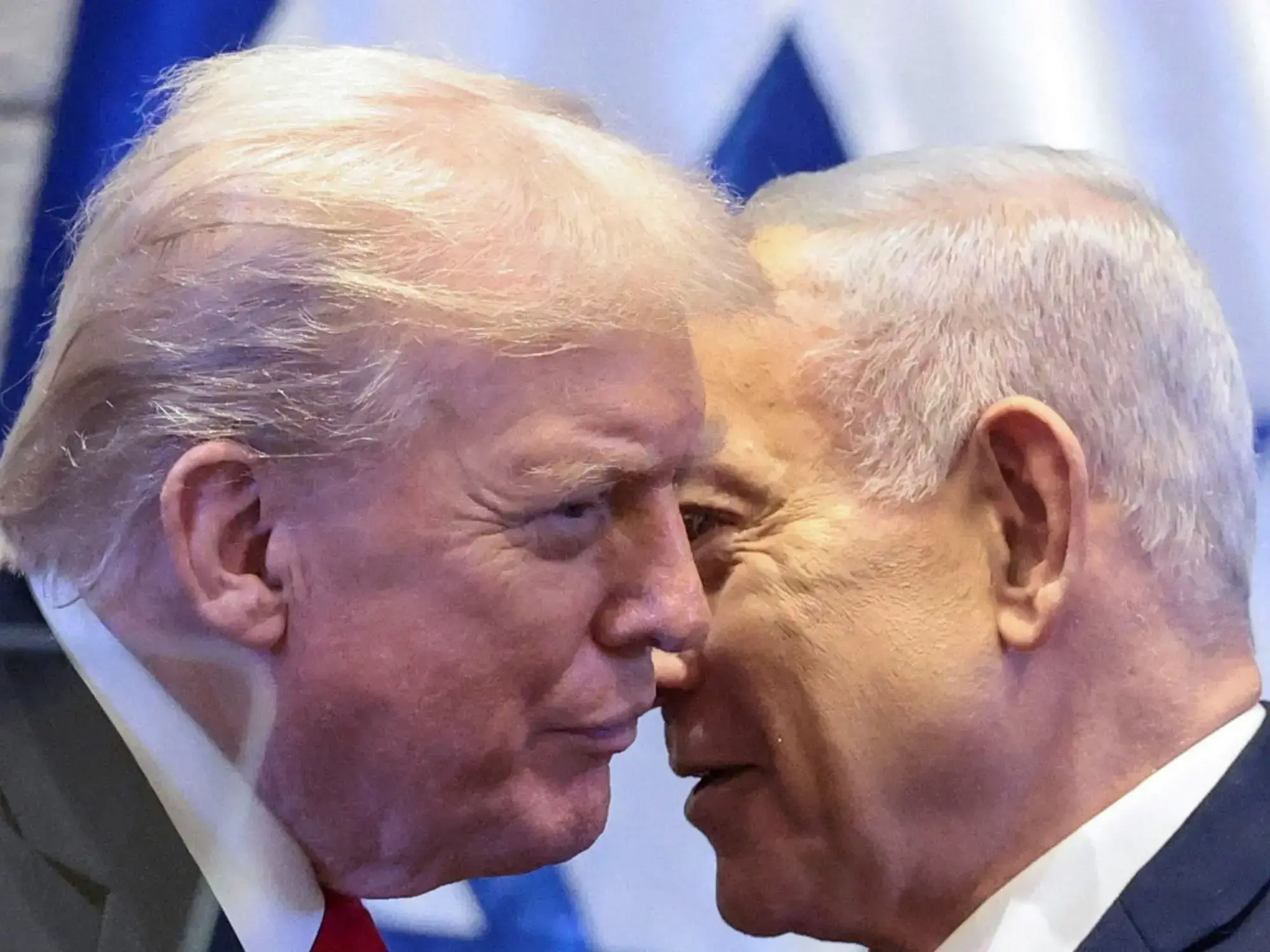 Donald Trump y Benjamin Netanyahu en el Parlamento israelí, en octubre