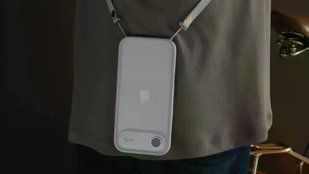 iPhone con correa cruzada de Apple