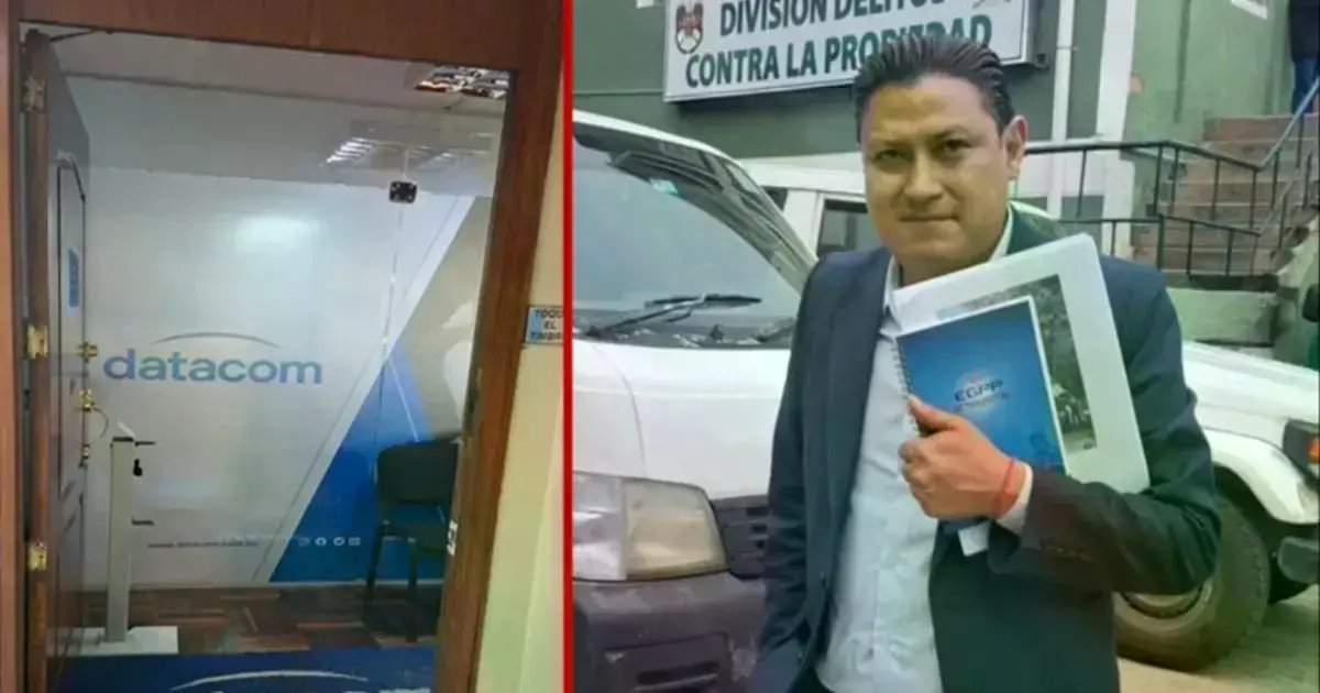 Luis Charcas, gerente general de Datacom, sale de la Felcc