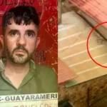 Fotograma del video de la persecución y captura de Jangledson de Oliveira.
