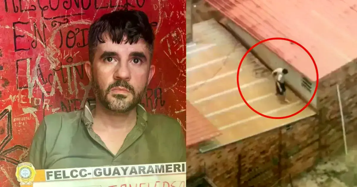 Fotograma del video de la persecución y captura de Jangledson de Oliveira.