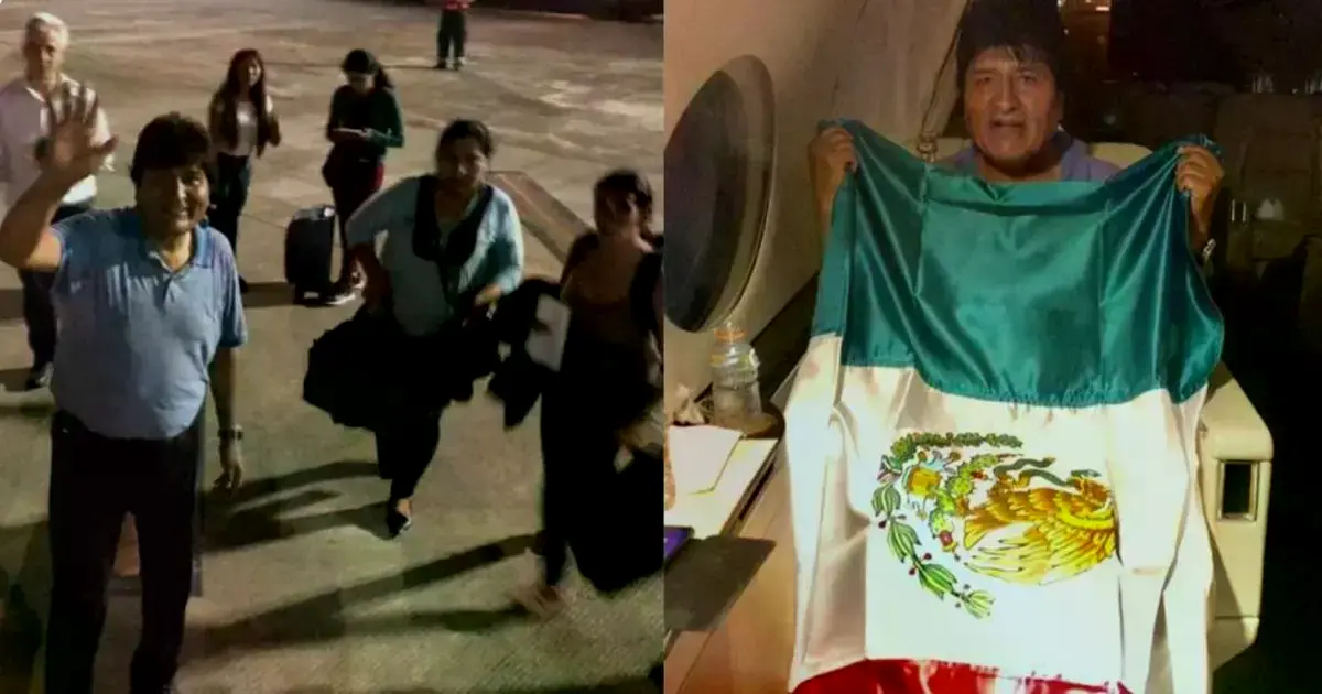 El expresidente Evo Morales, durante su huida hacia México, en noviembre de 2019.