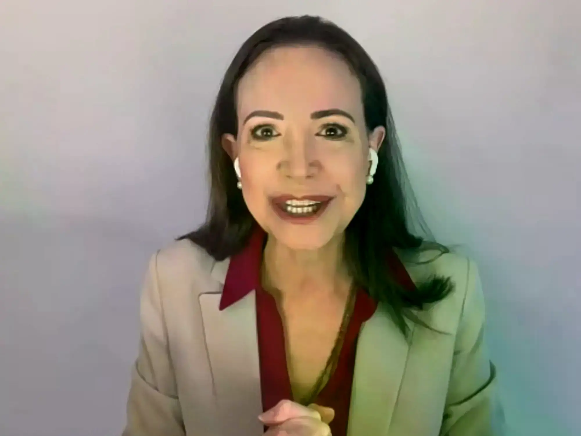 María Corina Machado en una recorrida de campaña en Guanare en julio de 2024