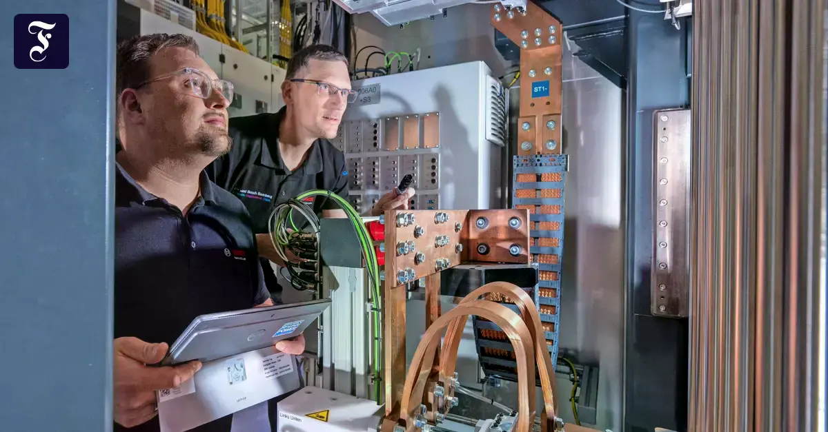 Prueba de un electrolizador en la planta de Bosch en Bamberg