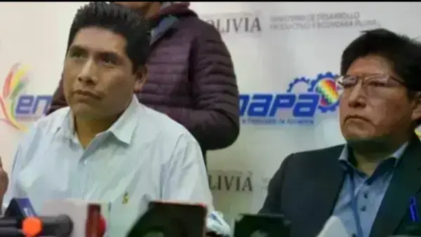 Exgerente de Emapa, Franklin Flores, y el dirigente panificador, Rubén Ríos