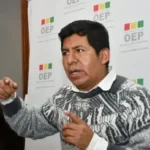 El vocal del TSE Tahuichi Tahuichi Quispe.