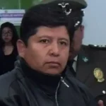 Huarachi, el momento en que era aprehendido.